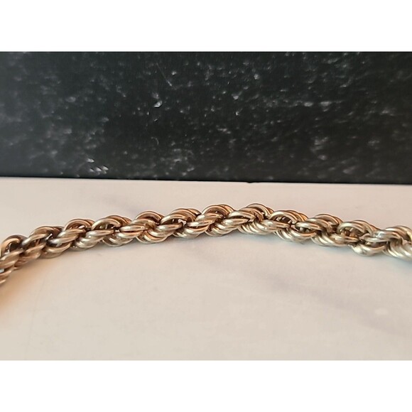 Italian 925 Sterling Silver Chain Bracelet Vintage - Picture 4 of 10